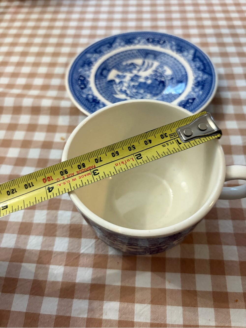 Blue Willow Porcelain Teacup & Saucer - Blue Pattern - Picture 6 of 10